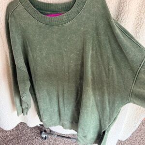 Green Oversized Sweatshirt